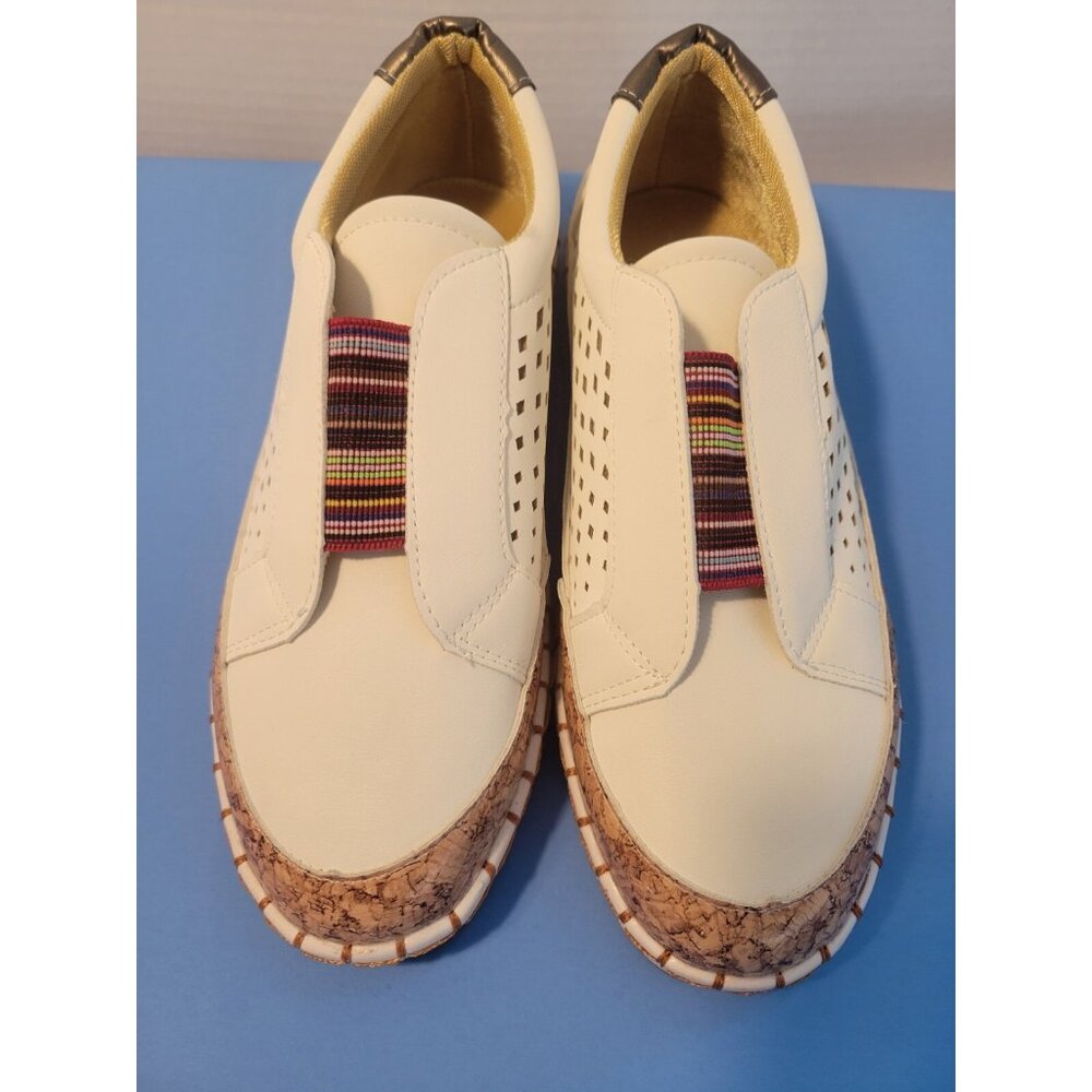 Womens Shoes Size 6 White Orthopedic Casual Sneaker Arch Support Walking Shoe